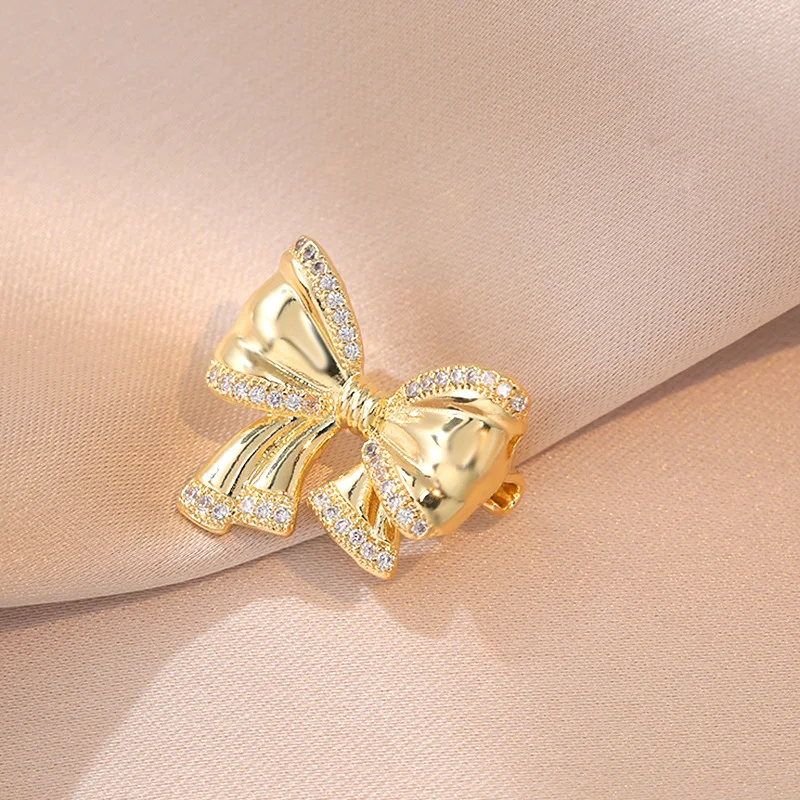 2024 New Creative Bow Brooch High-End And Exquisite Diamond Pin Brooch Small Needle buckle Brooches Women Accessories