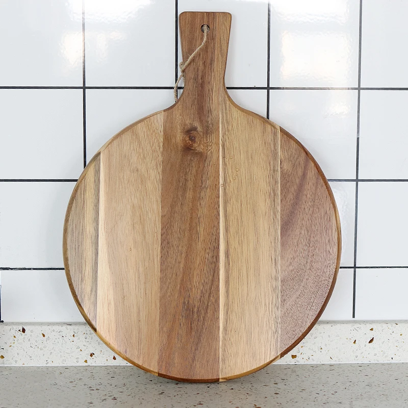 Acacia Wood Cutting Board and Chopping Board with Handle Charcuterie Cheese Serving Board for Kitchen and Dining Room