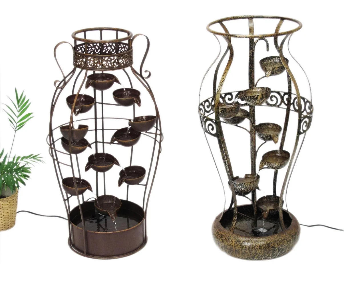 FREE SAMPLE Roman column water crafts, creative water ornaments, water landscape decorations Metal electric fountain