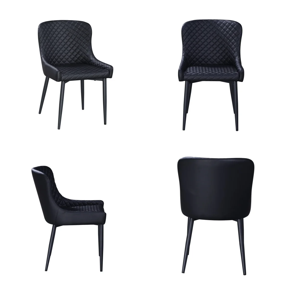 High Quality Luxury Unique Armchairs Design Leather Metal Frame Dining Chair For Dining Room