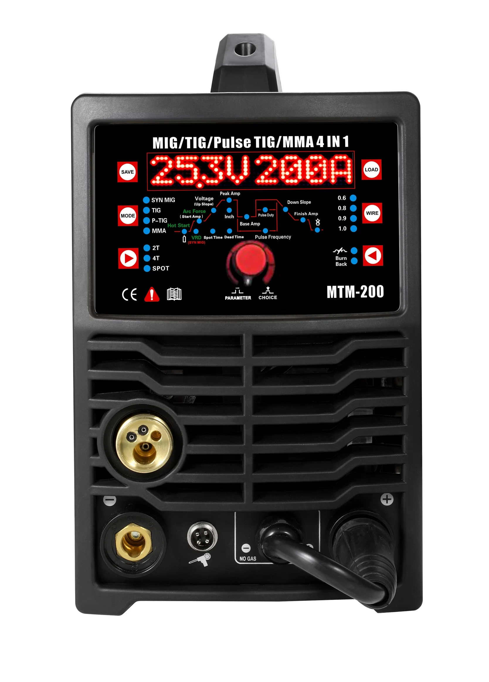 multifunction 4 in 1 dc tig mig mma pulse welding machine mtm-200