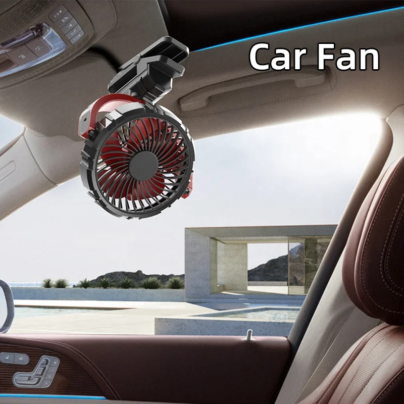 F7102 6 Inches Clip On Mini Cordless Electric Fans Rechargeable Fan With Lithium Battery for Desktop Car Travel Camping