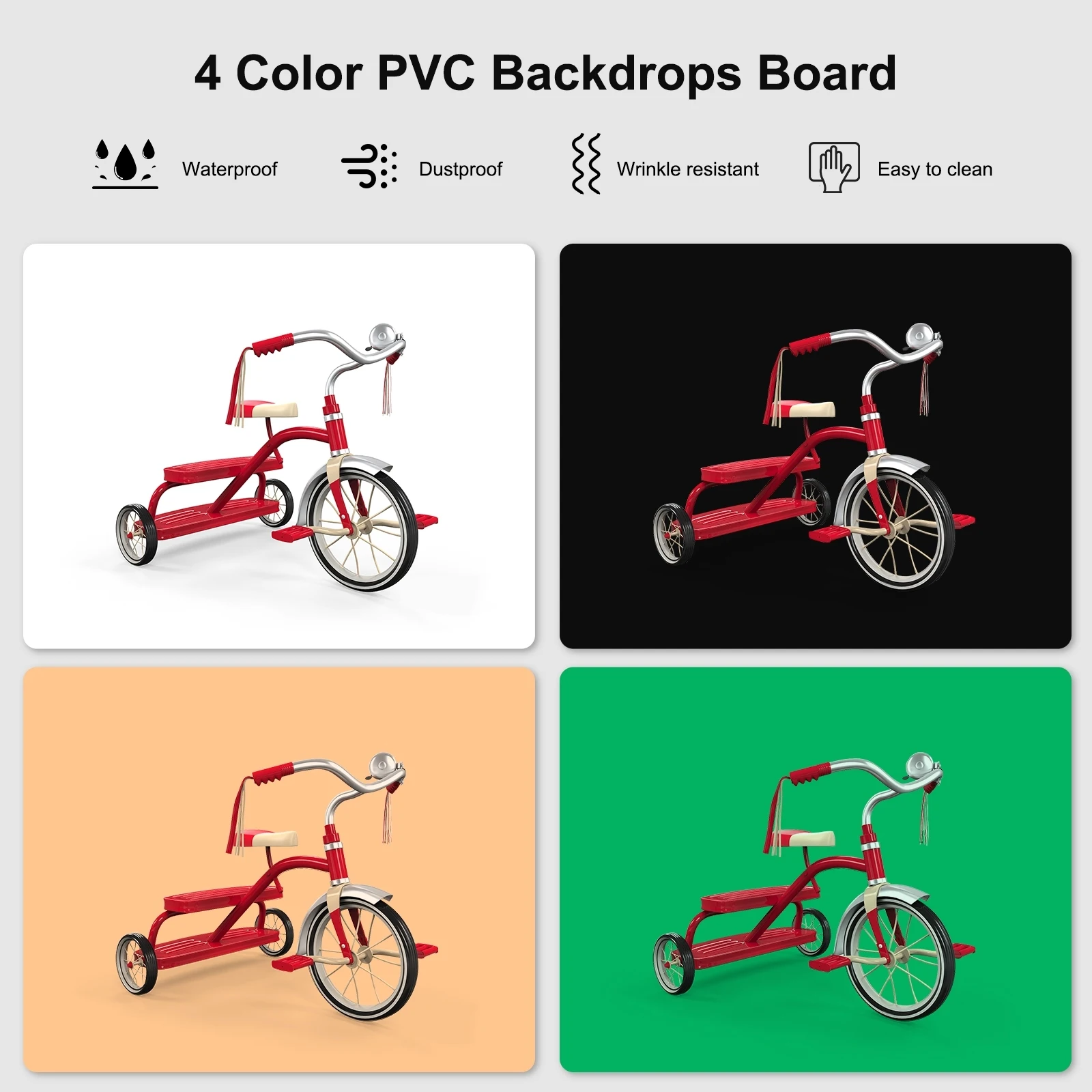 PULUZ 40*40cm Folding 24W 5500K  2 in 1 Photography Lighting Kits &4 Color Backdrops Photo Studio Shooting Tent Soft Box Softbox