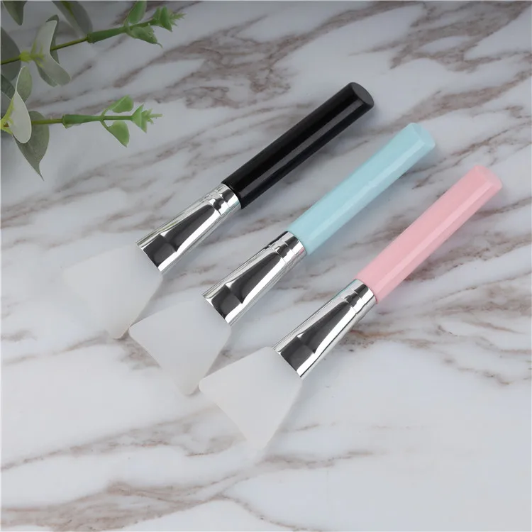 silicone face mask application brush eco mini pink