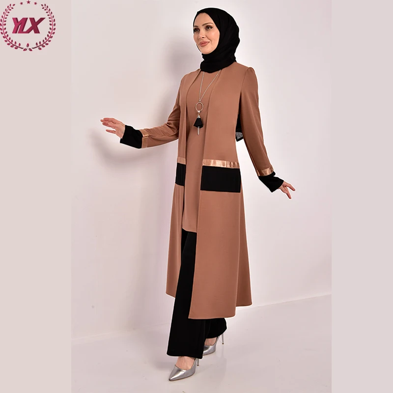 Wholesale Fashion Arabic Dress Middle East Gulf Dubai Muslim 3 Pieces Suits For Office Ladies In Malaysia