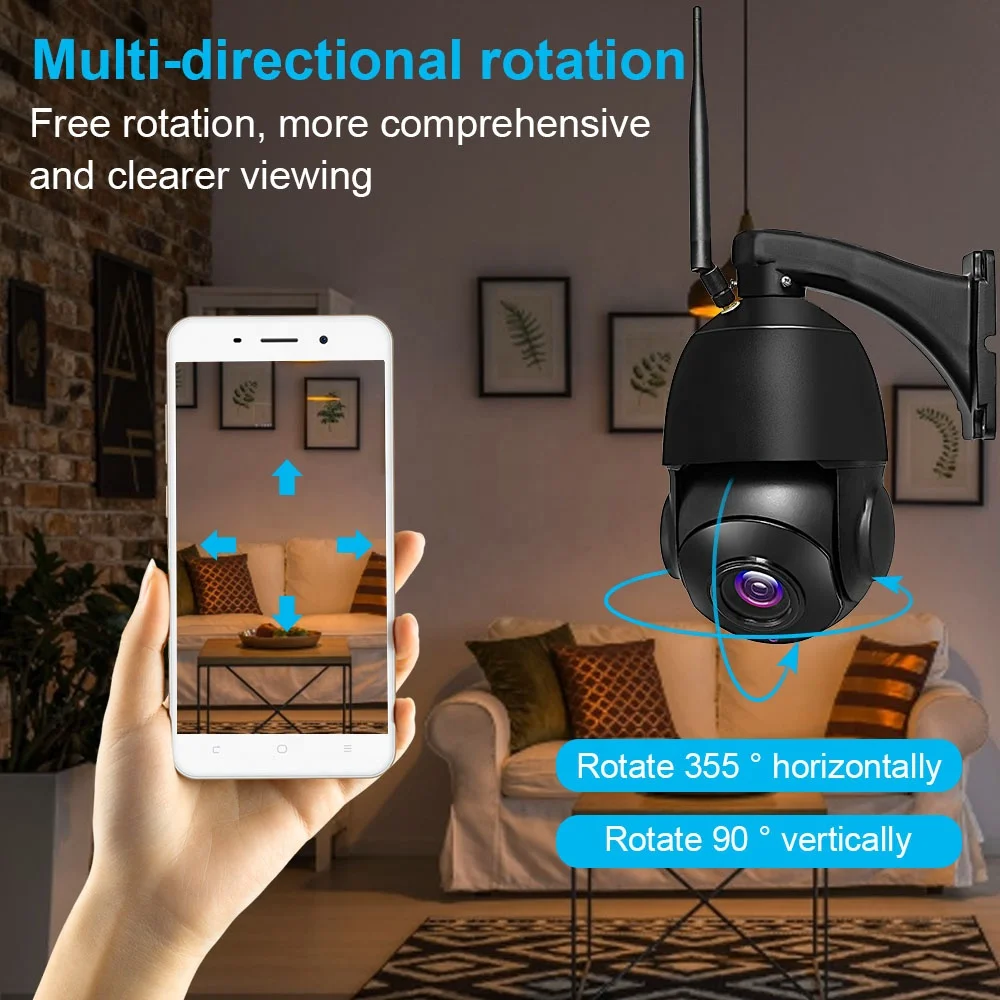  5MP 30X оптический зум Беспроводной Wi-Fi камеры безопасности HD хорошие продажи для использования на открытом воздухе домашняя IP камера 80 м ИК Ночное Видение