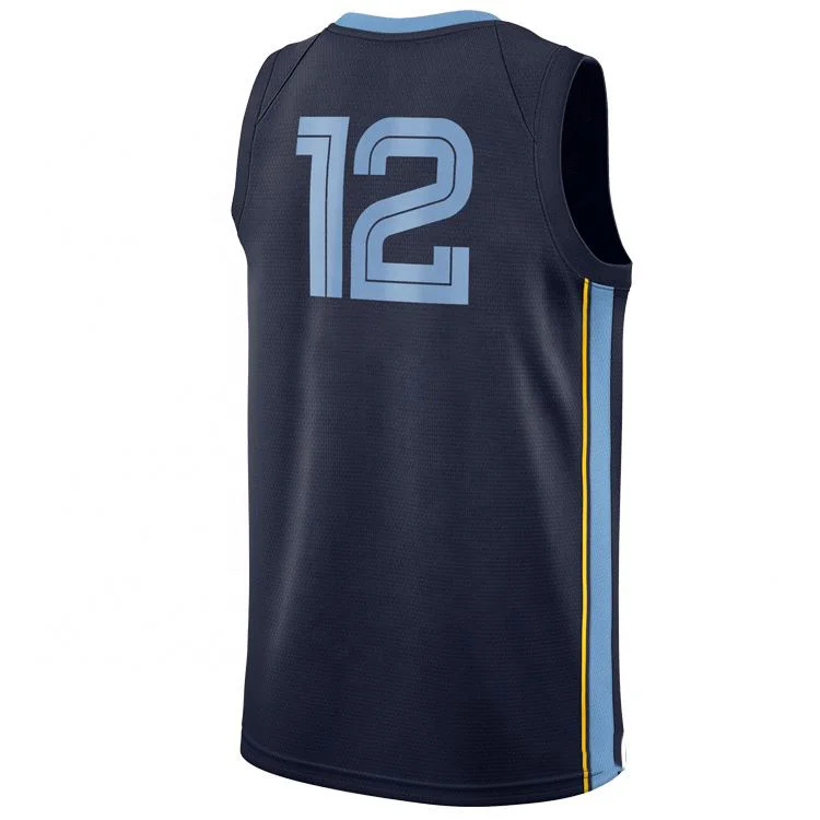 Wholesale Custom High Quality Men Embroidery #12 Ja Morant Basketball Jerseys
