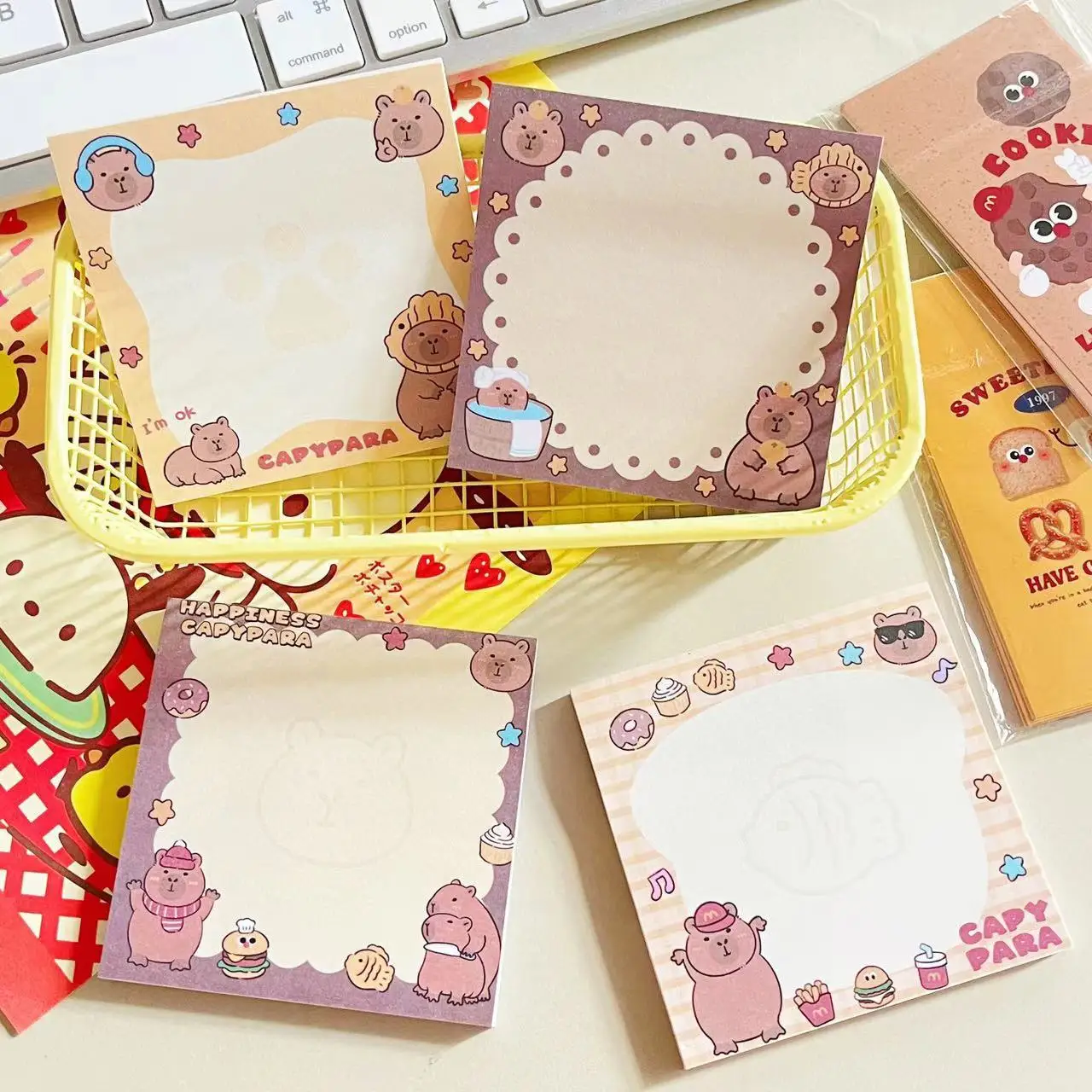 kawaii Sticky note creative wholesale cheap price cute stationery sticker DIY cute capybara cartoon sticky note