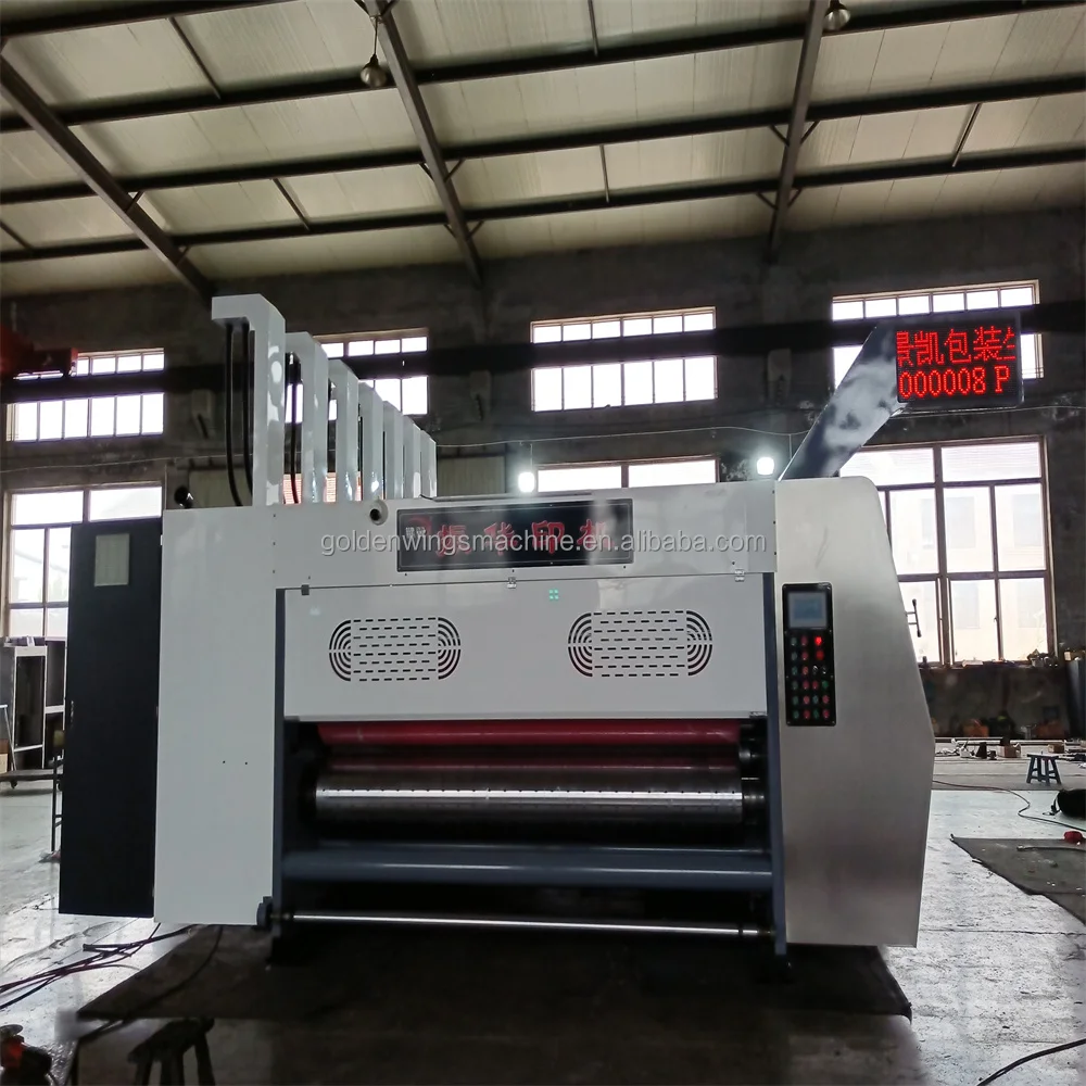 ZHENHUA SYKM Lead Edge Feeder Large Carton Box Flexo Printer Slotter For Corrugated Boxes Making