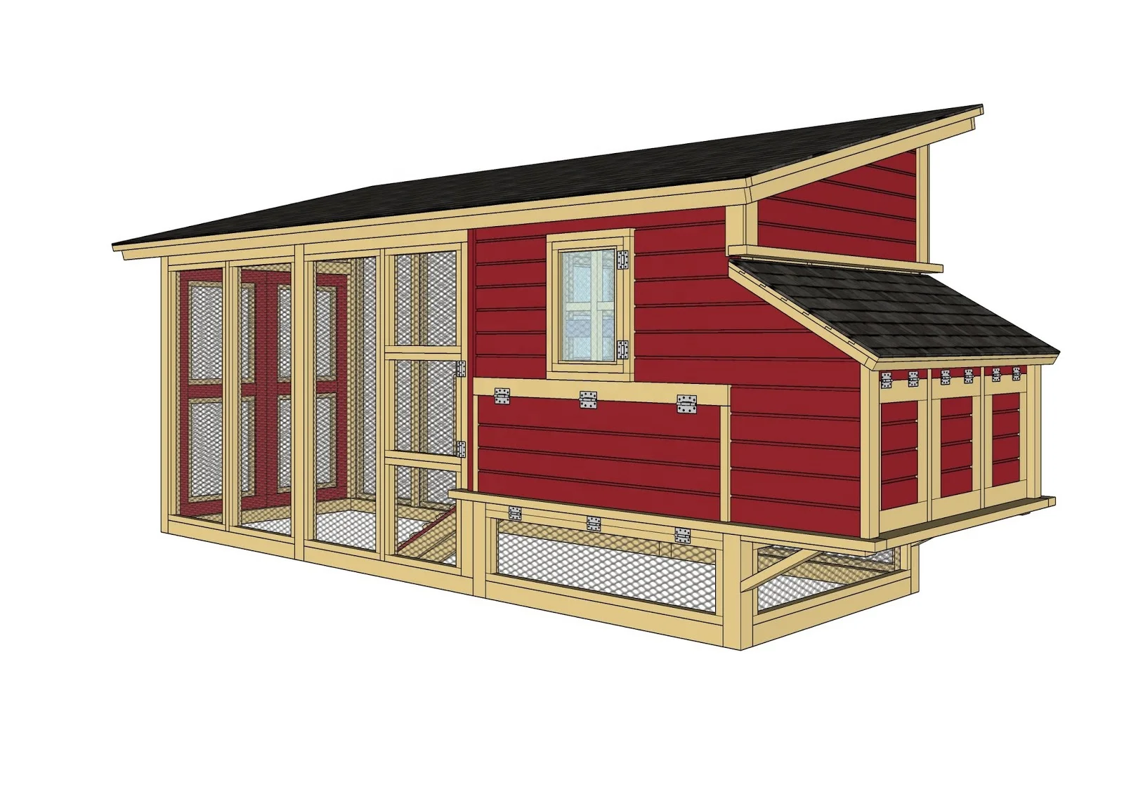 Best seller wooden large outdoor chicken coop run for 18 chickens