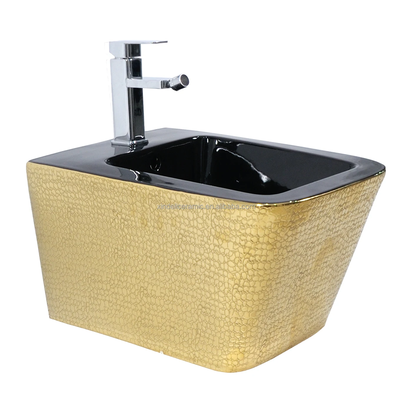 Керамическое позолоченное биде настенное для ванной комнаты Черное золото роскошные цвета