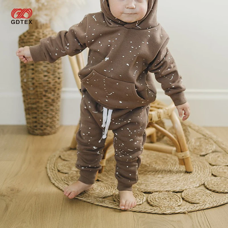 GDTEX Custom Negotiable Price Paint Splatter Kids Clothing Sets Children Kids Joggers Set Sweatsuit Kid Boy Jogger set