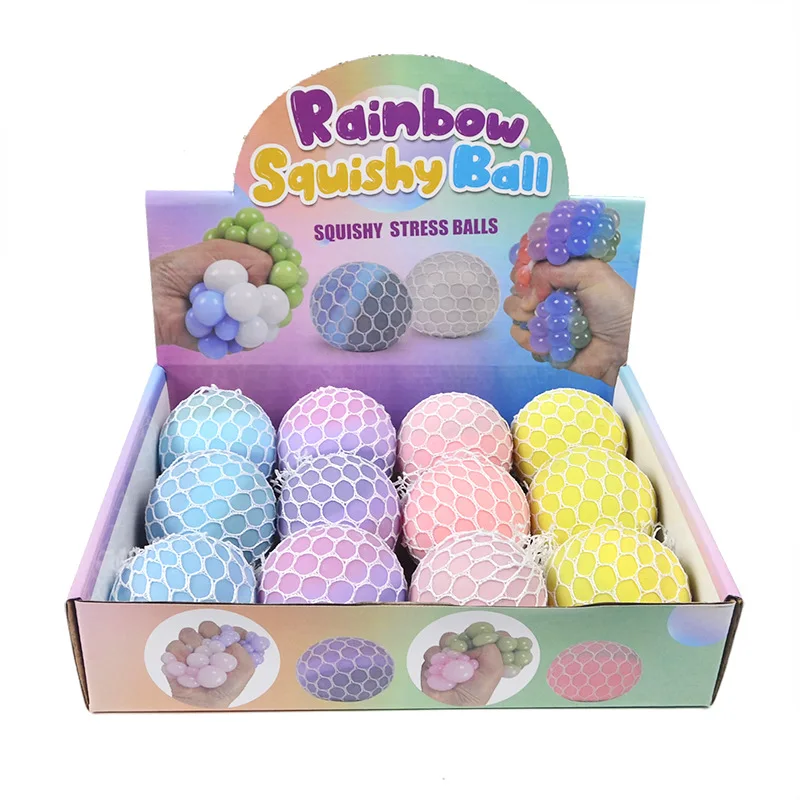 Wholesale Squeeze Grape Toys TPR Vent Balls Pineapple Squeeze Anti-Anxiety Stress Relieving Sensory Calm Toy