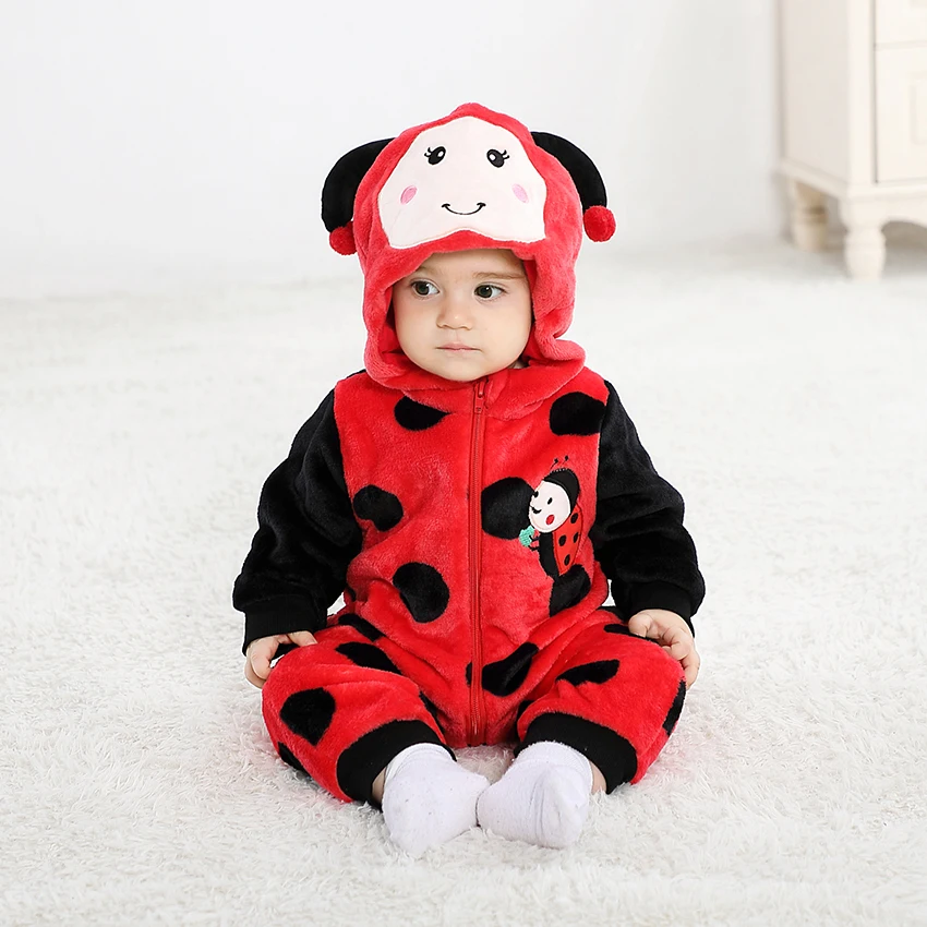 TONWHAR Warm & Practical Insect Costume for Children Bee Ladybug Worm kids halloween costume onesie