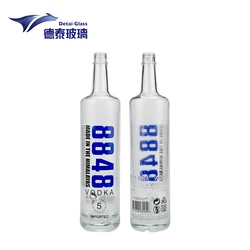 Wholesale custom Polygon 750 ml 500ml 1000ml vodka 1 liter 350ml liquor rum whiskey spirit empty wine bottles