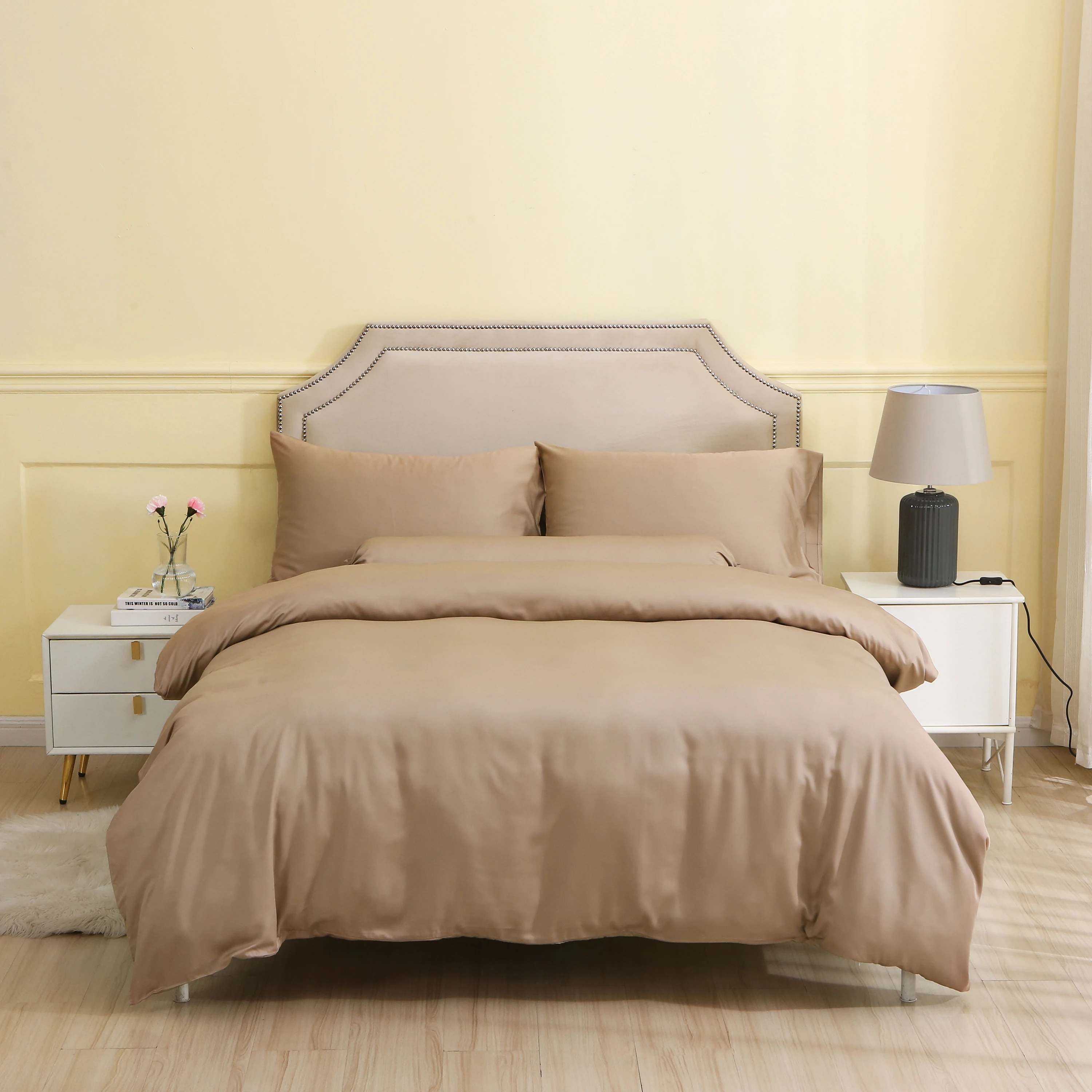 100% Bamboo Viscose Bedding Set 173*118 Bamboo Duvet Cover Set OEKO Tex Standard 100 Certificate