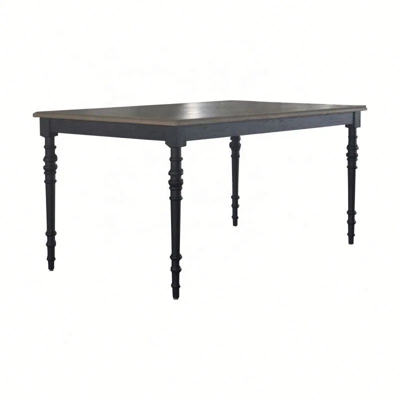 D1615-160 French Style Home Furniture Rectangular Wood Solid Oak/Birch Kitchen Dining Table