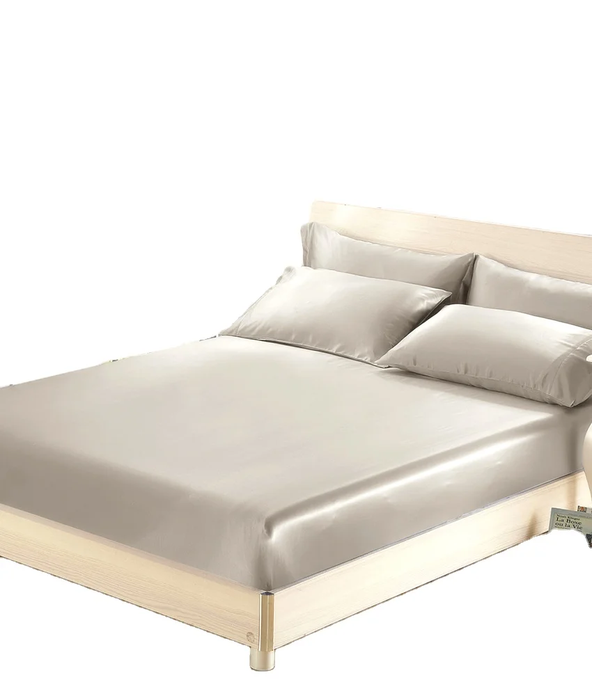 100 silk bedding 22 MM Silk Duvet Cover Comfortable Silk Fitted Sheet cot sheet set fitted sheet