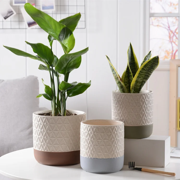 Wholesale cheap indoor outdoor living room decor Nordic ceramic flower planter pot