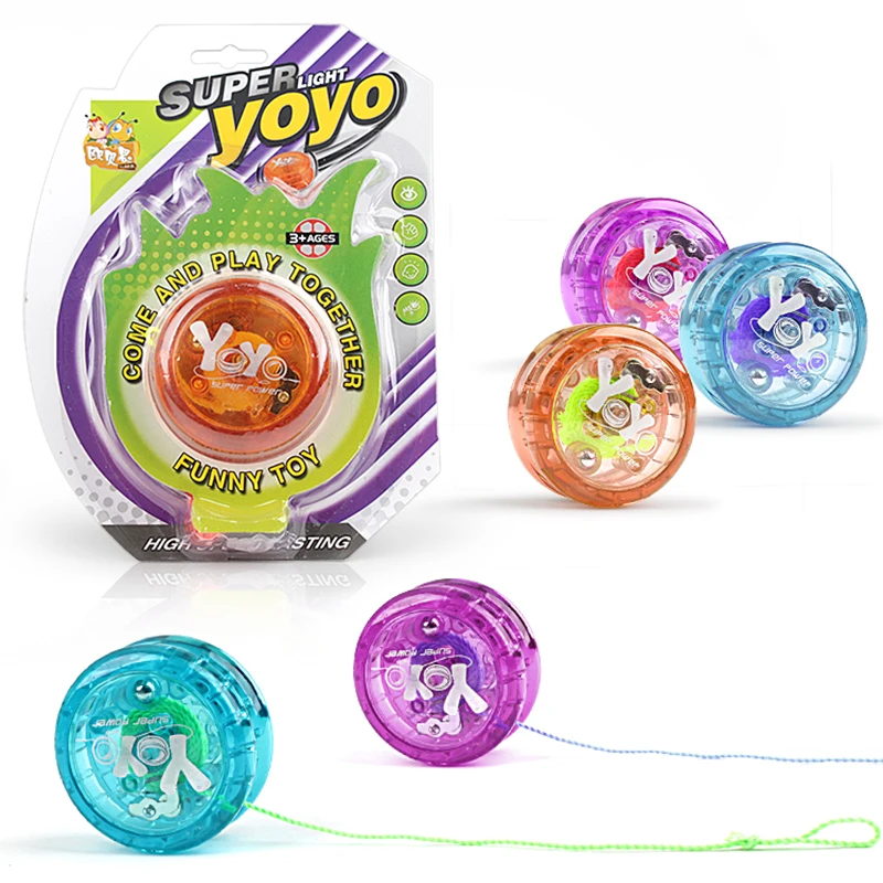 QSTOYS Classic Plastic Responsive Kids Yoyo Toy with Led Light