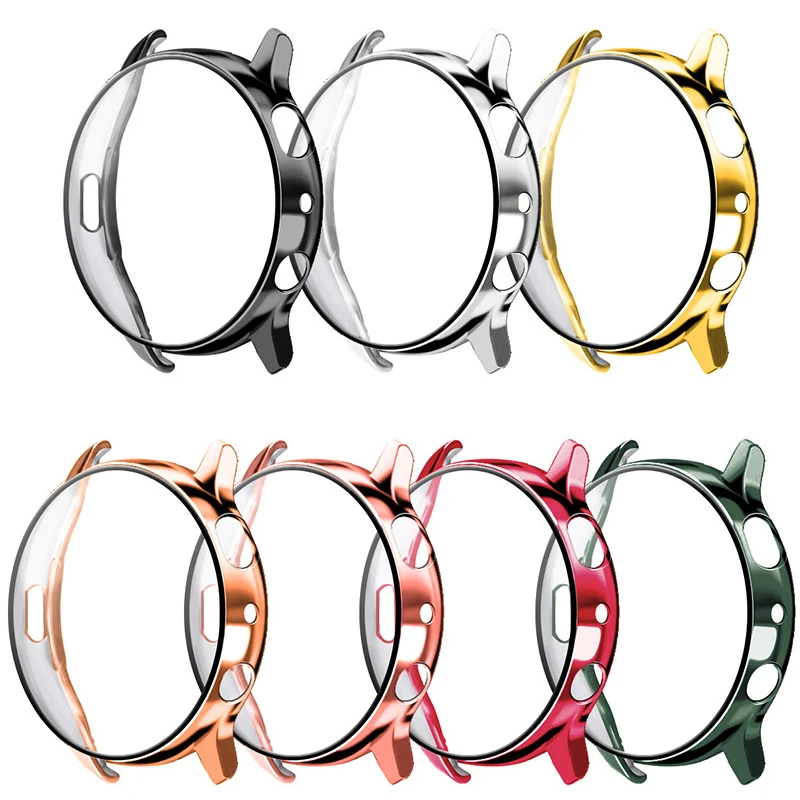 BOORUI 40mm cover protective case For samsung galaxy watch active 2 44mm case with Tempered glass screen protector