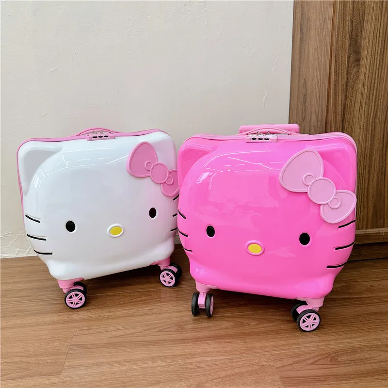 HL Cartoon 20inch Cinnamonroll Kitty Luggage Set Travel Rolling Luggage Waterproof Kuromi Melody Large Capacity Kids Suitcases