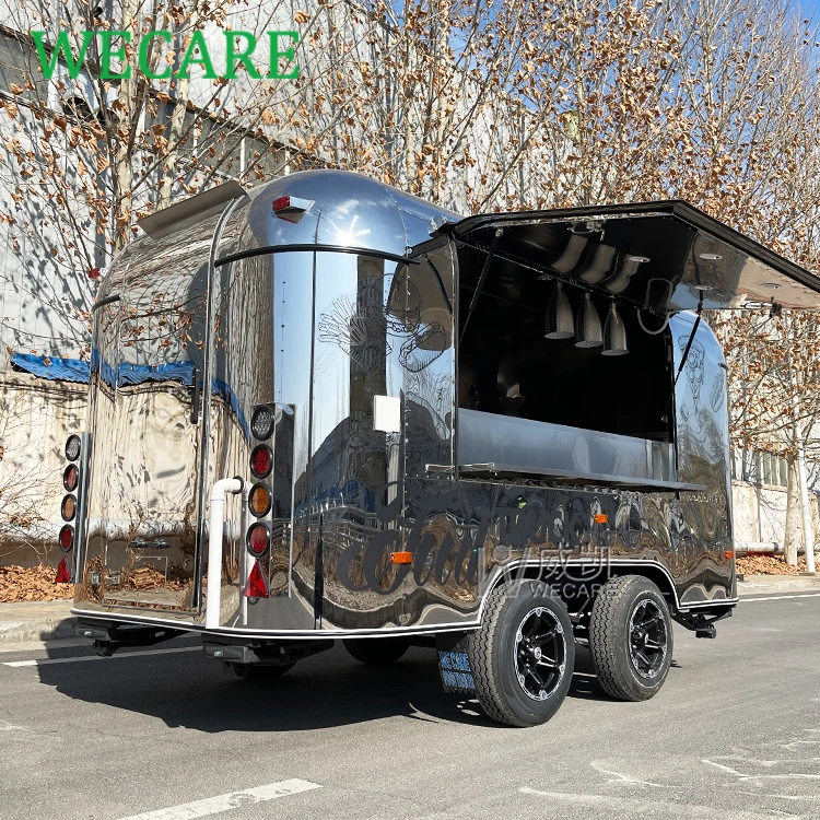 WECARE уличный шашлык для барбекю тележка хот-догов трейлер бара с кофейным соком мобильный кухонный фургон