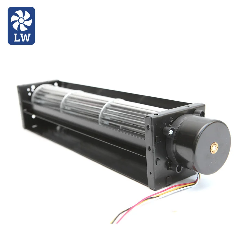 Low noise 12v 24v silent cross-flow fan blower with PWM O- 10V Speed control and PTC heater