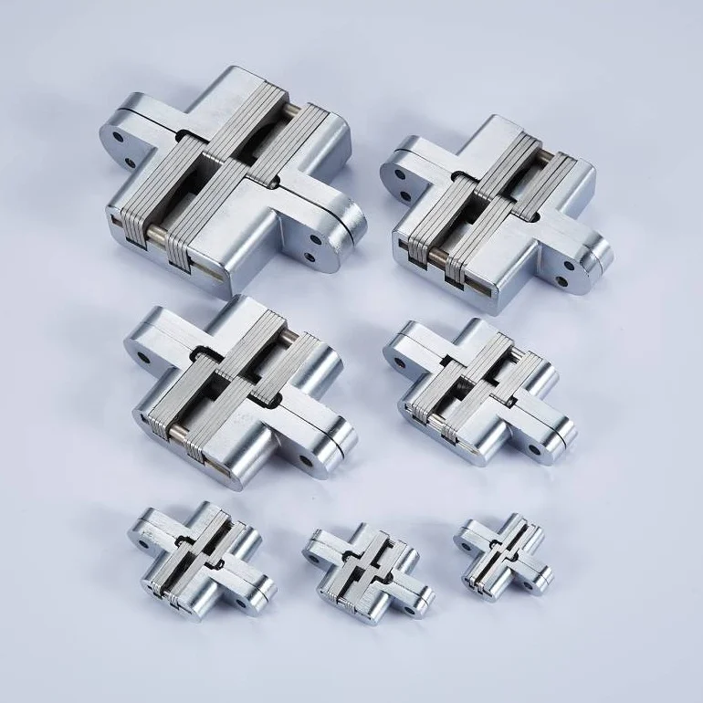 Adjustable Cabinet Hinge Hardware Steel 3D Concealed Soft Close Furniture Cross Hinges