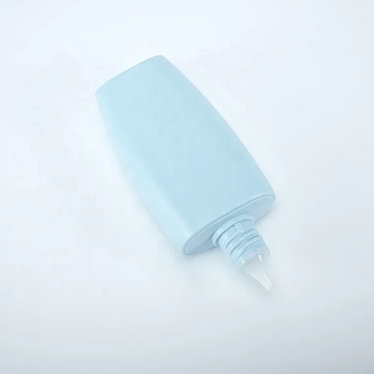 customized 50ml empty blue applicator squeeze bottle luxury sunscreen packaging