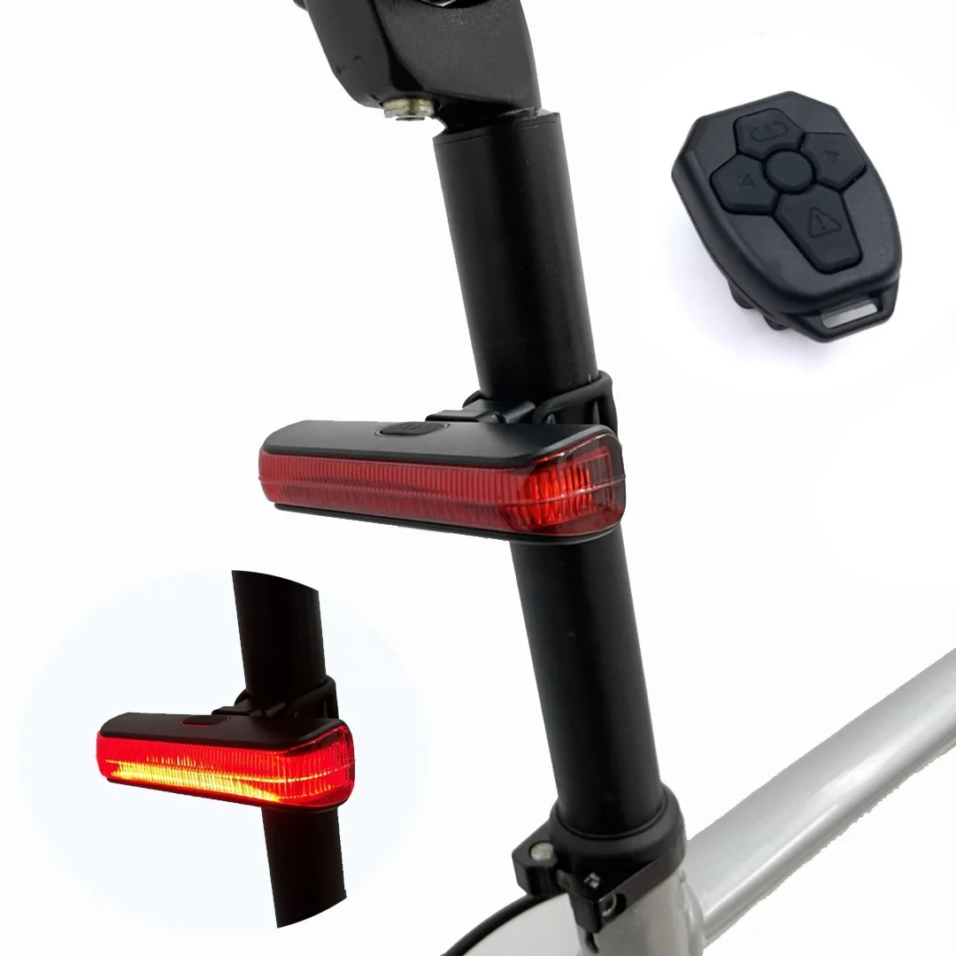 REYGEAK Remote Control Bicycle Light Riding Taillights Turn Signals Warning Lights For Mountain Bikes Taillight