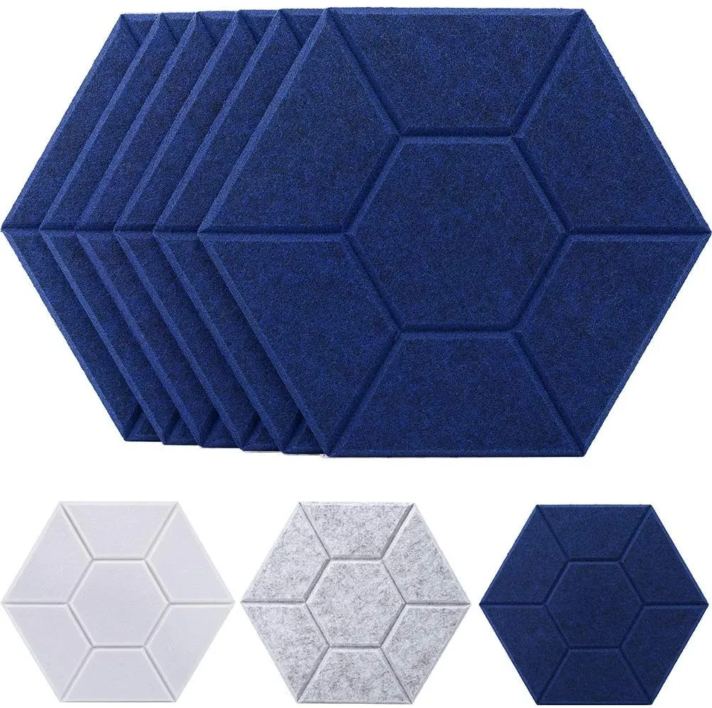 Decoration  Hexagon Design Colorful Acoustic Polyester Fiber Panel
