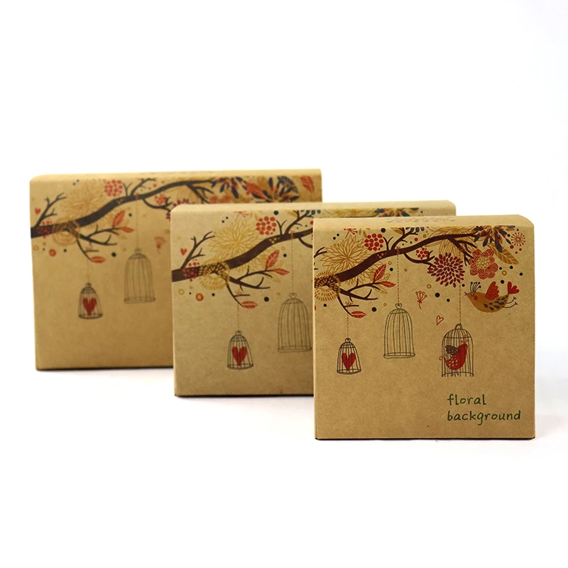 Kraft Paper Cookie Cake Packaging Box For Candy Biscuit Chocolate Kraft Pastry Brownie Box