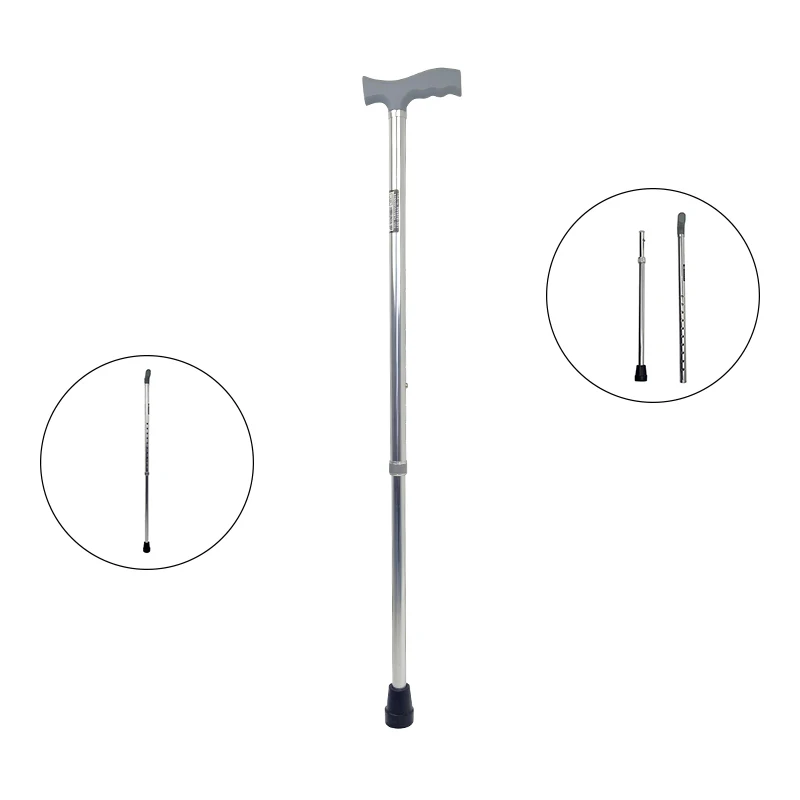 Т-образная трость с регулировкой по высоте, латунная ручка с головой волка, деревянная коричневая трость для ходьбы