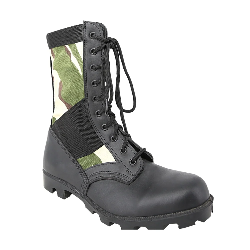 KMS Wholesale Camouflage Outdoor Training High Quality Leather Oxford Boots Waterproof Black Combat Tactical Botas Tactical