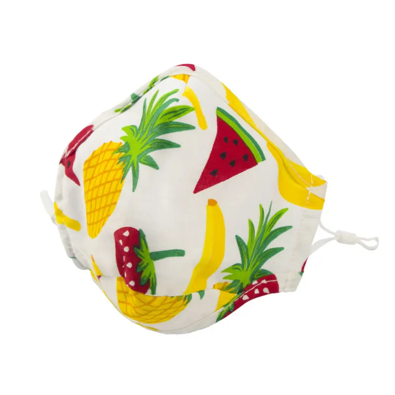 Kids fashionable pm2.5 dust face mask children cotton mask printed cartoon patterns washable reusable cotton masks