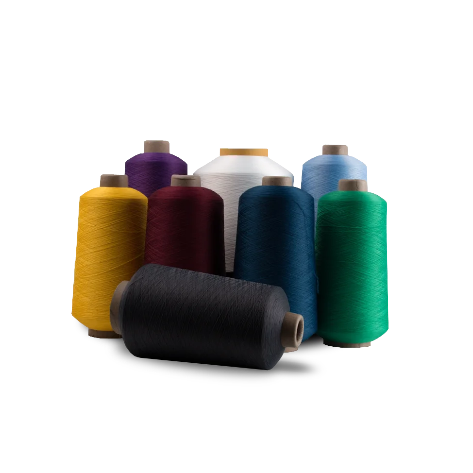 Imitation nylon yarn 100% polyester high stretch hank dyed yarn DTY75D/2 for knitting elastic band