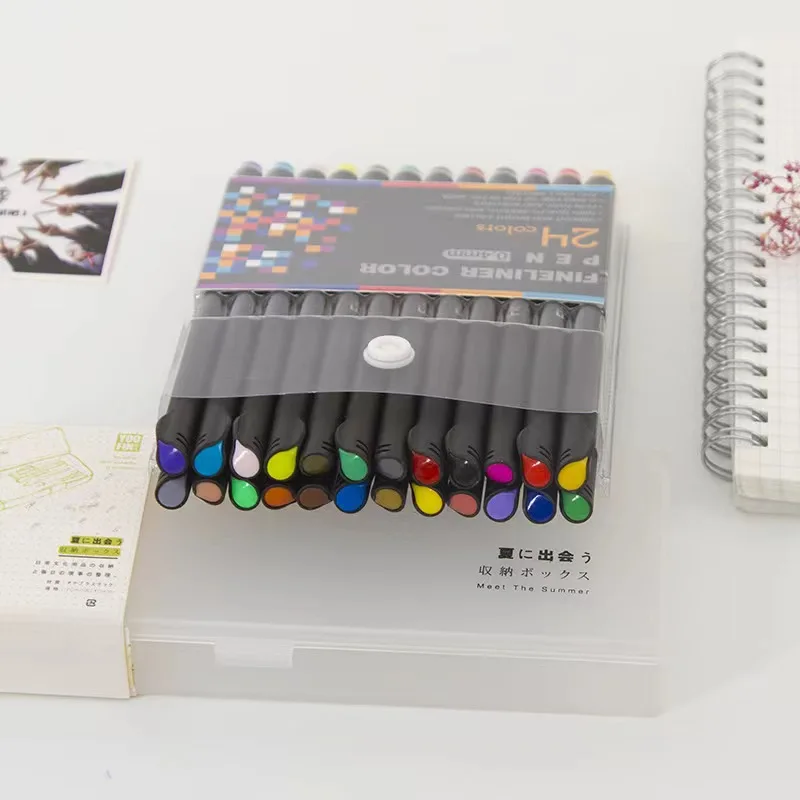 100Colors Calligraphy Sketching Thin Line Color Permanent Fineliner Set Tip Point Fine Liner Marker Pen Set