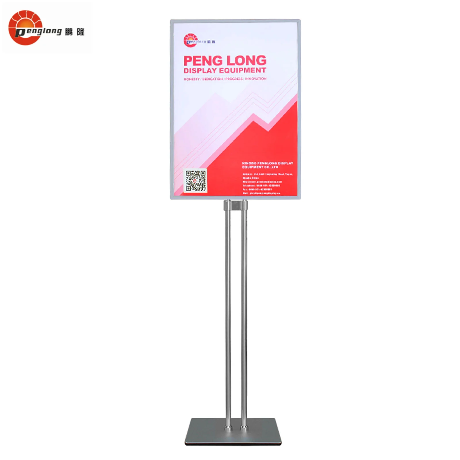 Floor Standing  LED Poster StandSign Holder Illuminated Sign Holder Adjustable Aluminum Sign Stand, Light Box Billboard