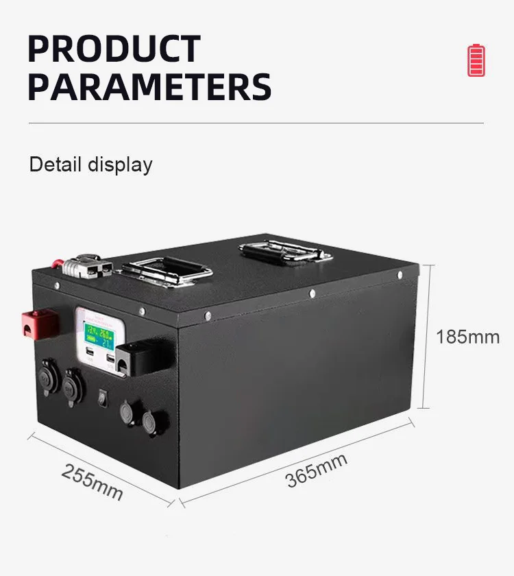 LCD Deep Cycle Lifepo4 Lithium ion Battery 12V 36v 48V 100Ah 150Ah 200Ah 300Ah Lihtium Battery for RV