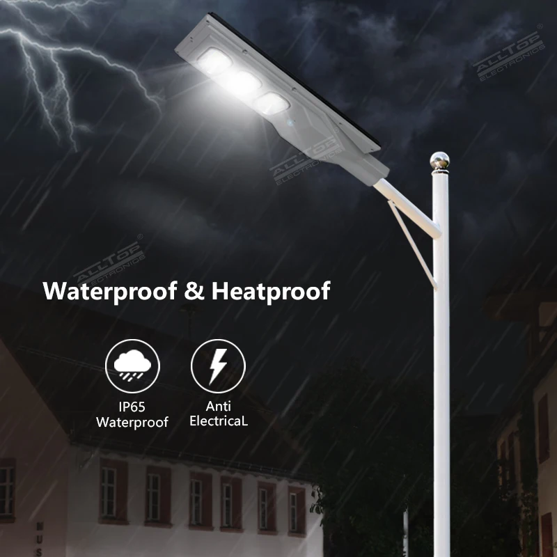 ALLTOP Road Ip65 Outdoor Waterproof Street Lamp 30w 60w 70w 90w 120w 150w Motion Sensor Solar Led Street Light