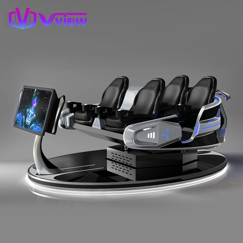 Vview Amusement Ride 360 движущийся кинотеатр 9D Виртуальная реальность аркадная машина 4 игрока сиденья VR симулятор