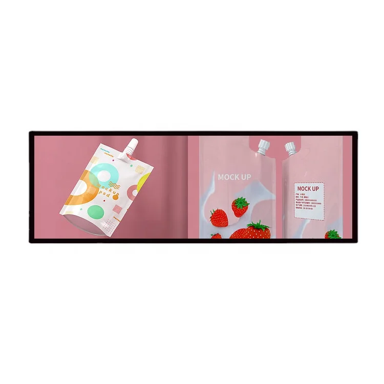 37 Inch Supermarket Shelves Stretch Bar Shaped Lcd 37inch Outdoor Wall Mounted Monitor Automated Shelf Advertising Screen