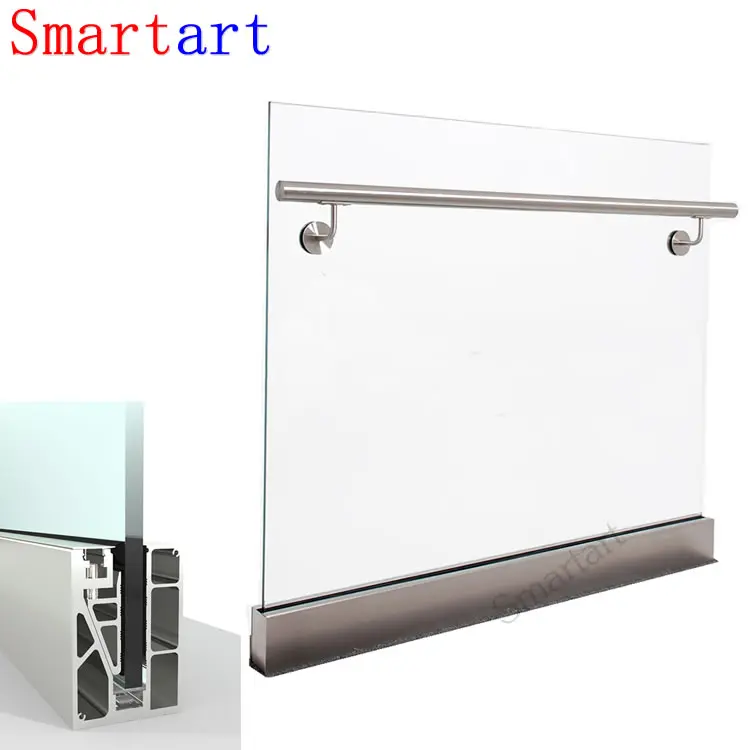 
Modern Design Stainless Steel Glass Railing Model Interior Stair Tempered Glass Railing 