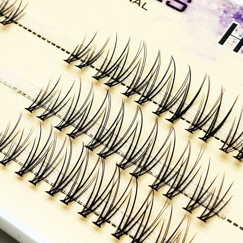 DIY Eyelash Heat Bonded bundles Faux Mink Cluster Lashes C D Curl Individual Lashes Cluster Flare Eyelashes Extensions
