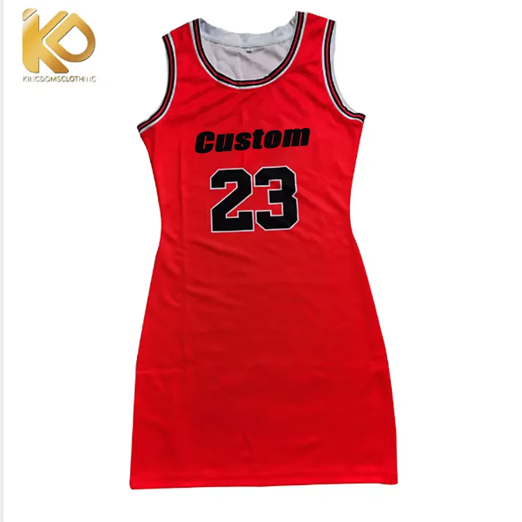 Custom Sexy White Pink 24 Basketball Jersey Dress for Women Fashion Uniform Dress Sportswear 1men Polyester Sets Custom Designs