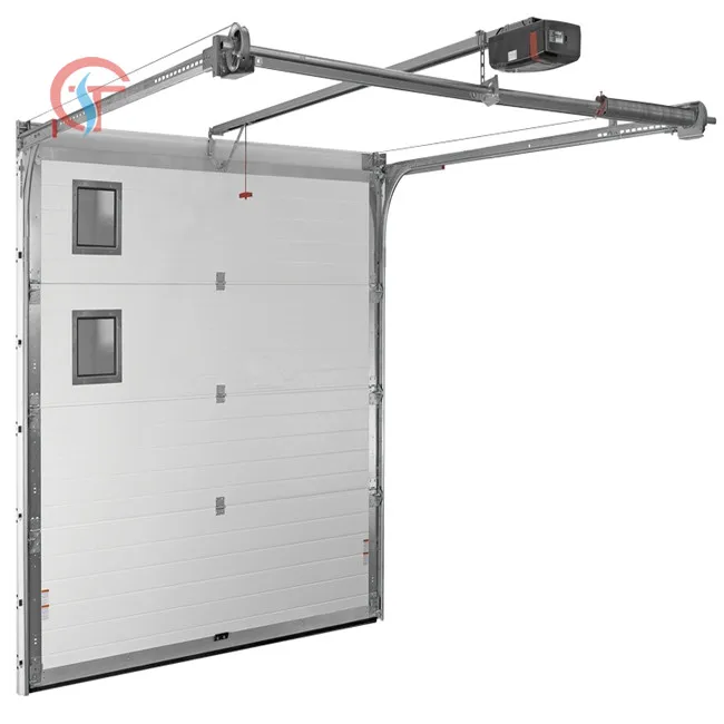 Main Gate Sectional Industrial Folding Garage Door Steel Foldable Graphic Design Stainless Steel Color Steel Sheet PU Foam