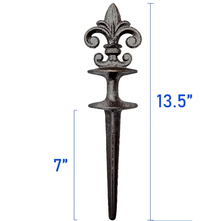 Antique Black Cast Iron Garden Strong and Decorative Hose Guide that Protects Your Plants and Provides Elegance to Your Garden