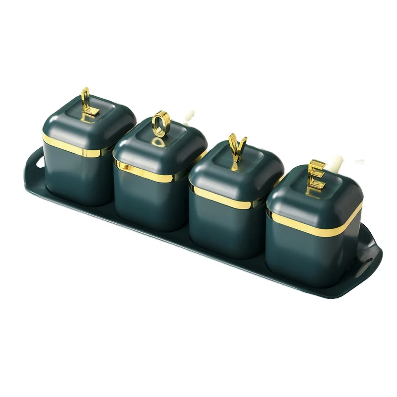 nordic style moisture-proof seasoning box household seasoning bottle jar salt shaker sugar monosodium glutamate seasoning bottle