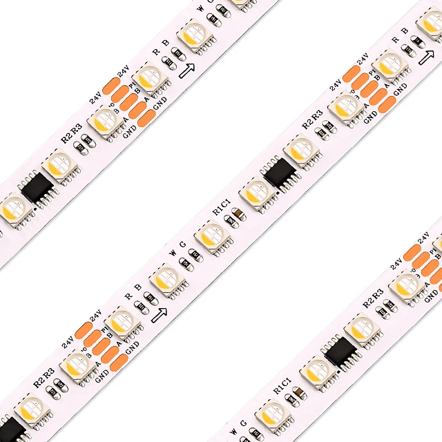 SMD5050 RGBW умный светодиодный светильник 84 СВЕТОДИОДА/м 24 В IP68 DMX512 беспроводное управление